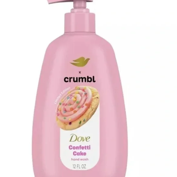 Crumbl x Dove bundle of 3 hand Soaps brand new Strawberry /Lemon/Confetti Cake